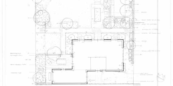 Plantplan zwart wit